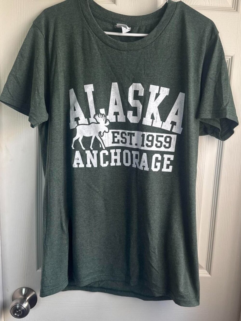 Anchorage Alaska Heather Green Tee-Brand New!